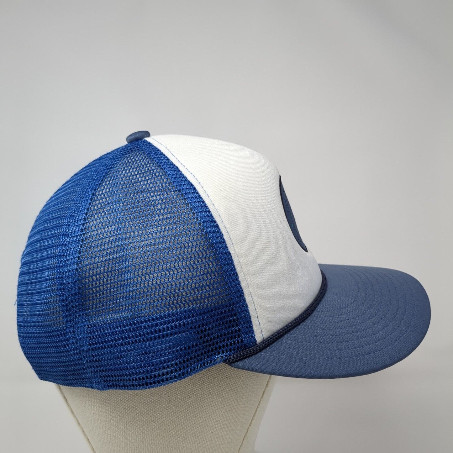 You Never Know Until You Go Rope Trucker Hat Blue One Size Mesh Back