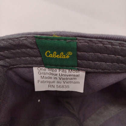 Cabela's Club Slideback Hat Solid Gray OSFM Adjustable Embroidered