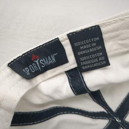 Sportsman Lima One Capital Baseball Cap White One Size Slideback Cotton Logo Hat