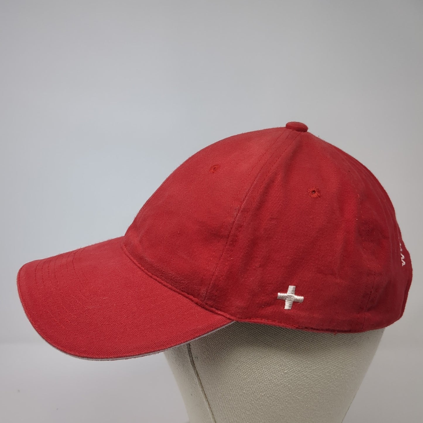 Shirthouse Slideback Hat Red One Size Adjustable Embroidered 6 Panel