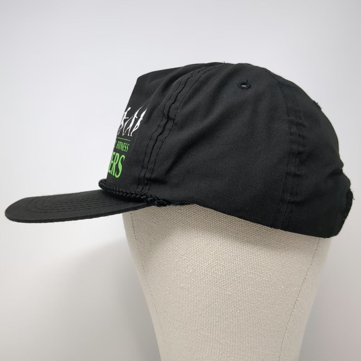 Otto 5 Panel Black One Size Treasure Valley Fitness Walkers Rope Slideback Hat
