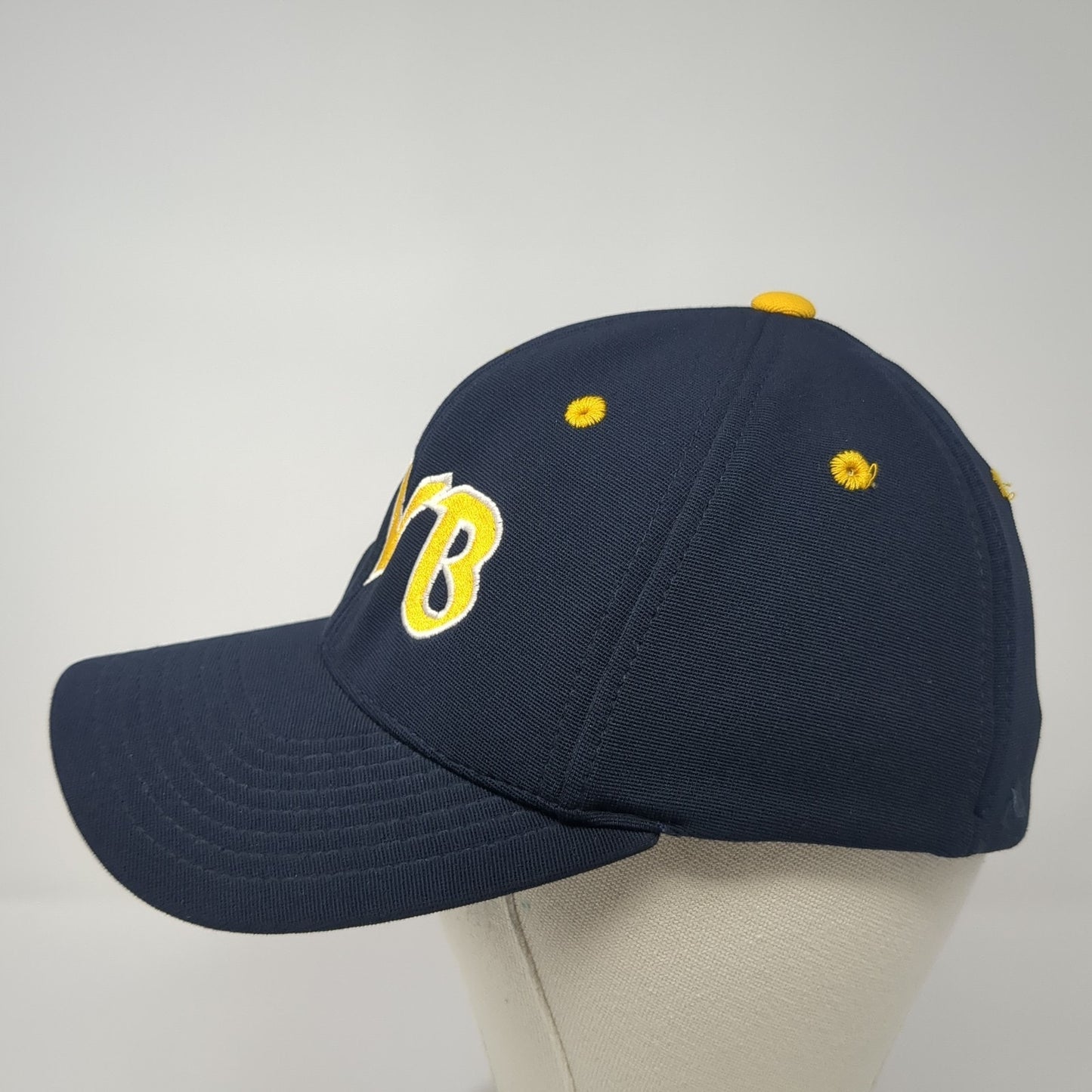 MYB Fitted Hat Blue 7 3/8 Embroidered Letters Pacific Headwear Outdoor