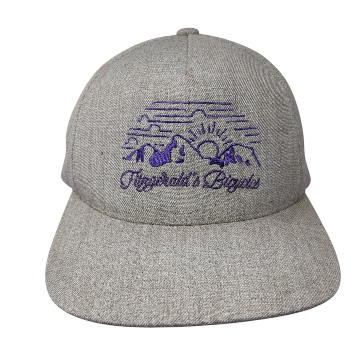 Fitzgerald's Bicycles Snapback Hat Gray One Size Embroidered Yupoong