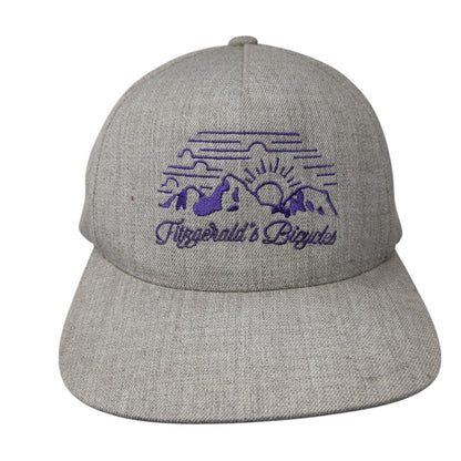 Fitzgerald's Bicycles Snapback Hat Gray One Size Embroidered Yupoong