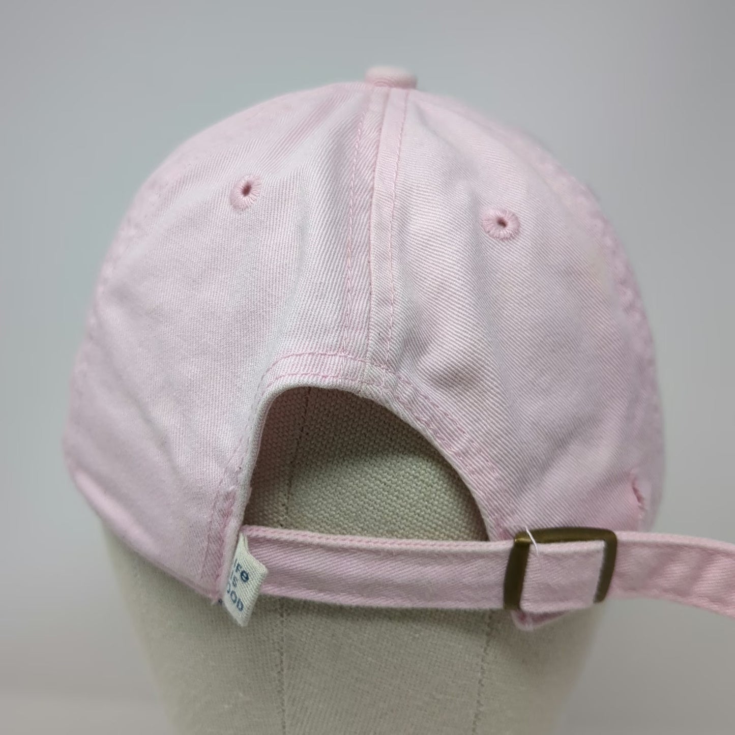 Life is Good Baseball Cap Pink One Size Flip Flops Beach Palm Tree Sun Hat