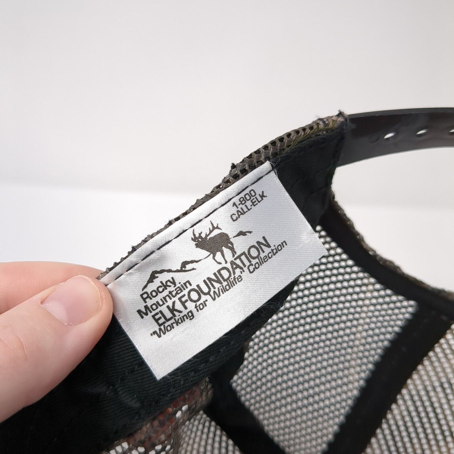 Rocky Mountain Elk Foundation Trucker Hat Camo One Size Mesh Back