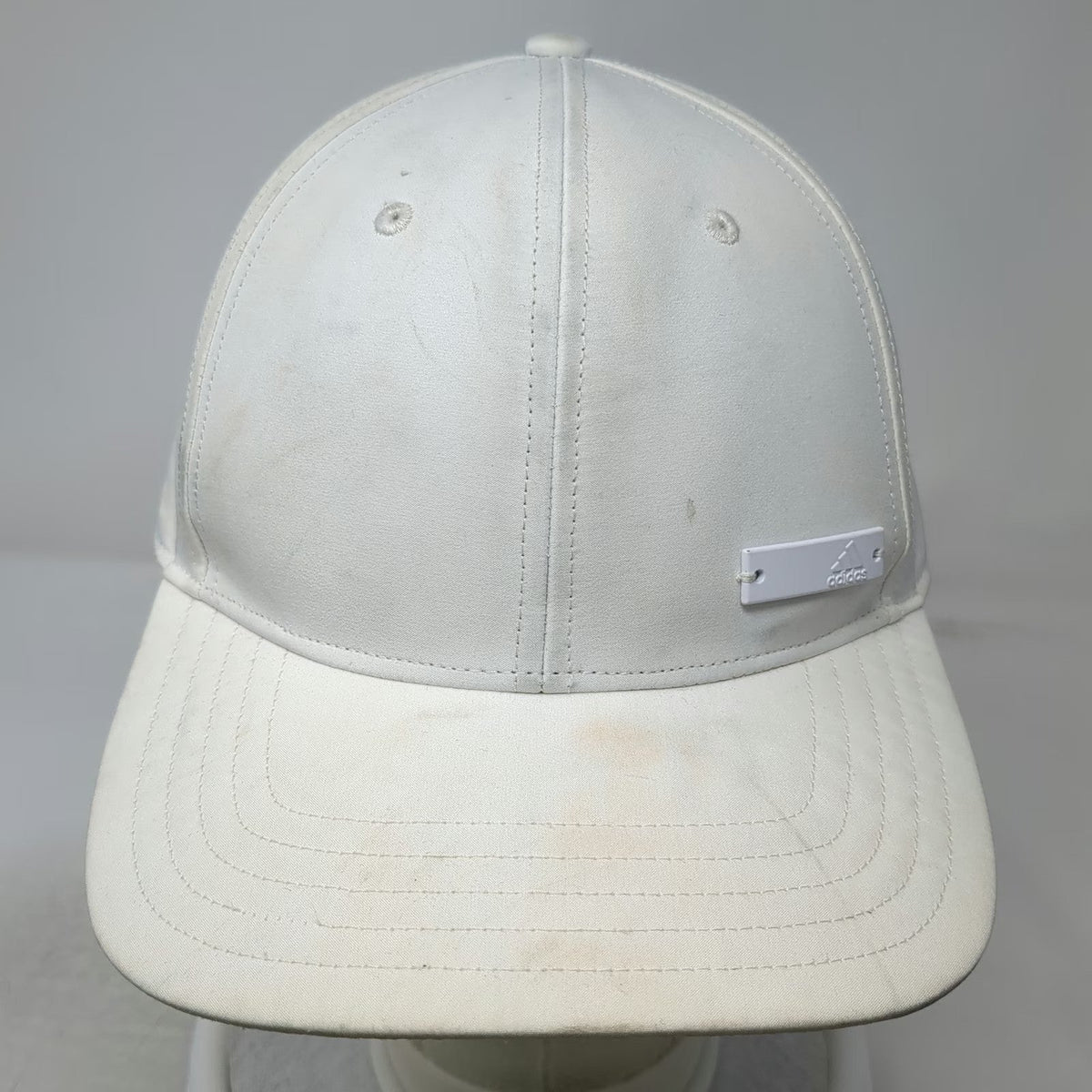 Adidas Baseball Cap White One Size Slideback Polyester Logo Athletic Sports Hat