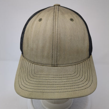 Richardson Snapback Trucker Hat Tan One Size Adjustable Mesh Back Blank