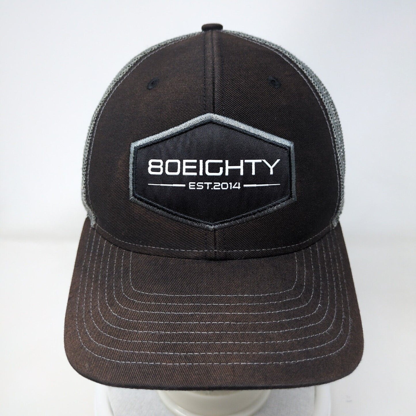 80Eighty Snapback Mesh Back Trucker Hat Black One Size Richardson