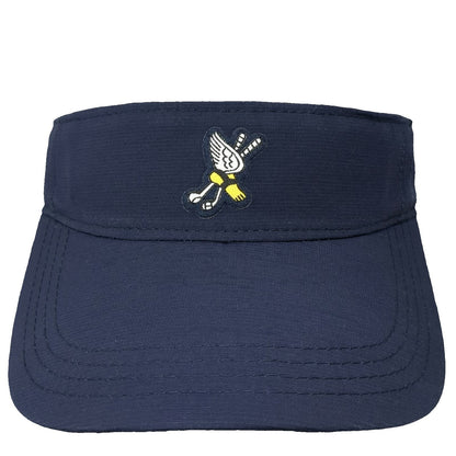 American Needle Visor Blue One Size Winged Foot Golf Clubs Embroidered Hat