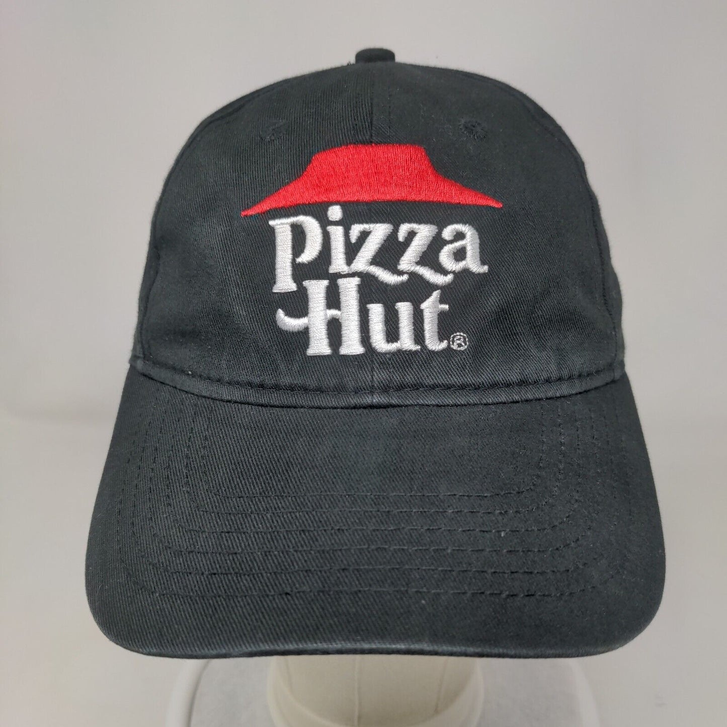 Pizza Hut Strapback Hat Black OSFA Adjustable Embroidered Uniform