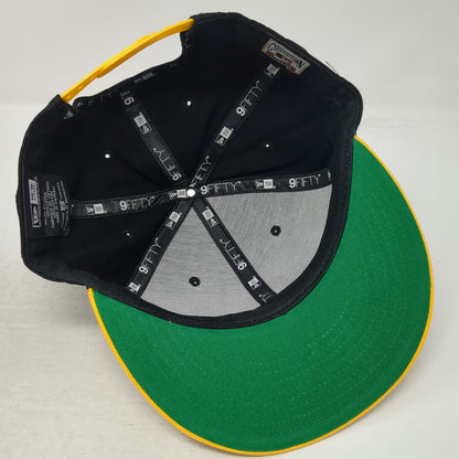 New Era Pittsburgh Pirates MLB Snapback Hat Black Yellow OSFM 9FIFTY Green Brim