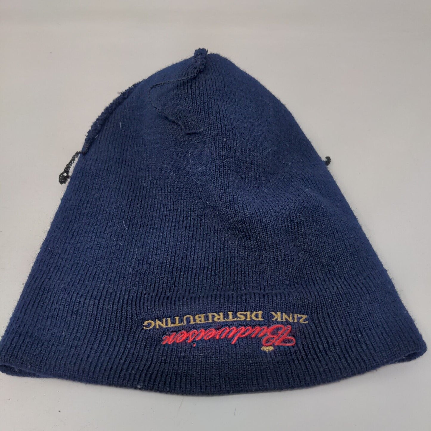 Budweiser Zink Distributing Knit Beanie Hat Blue One Size Embroidered