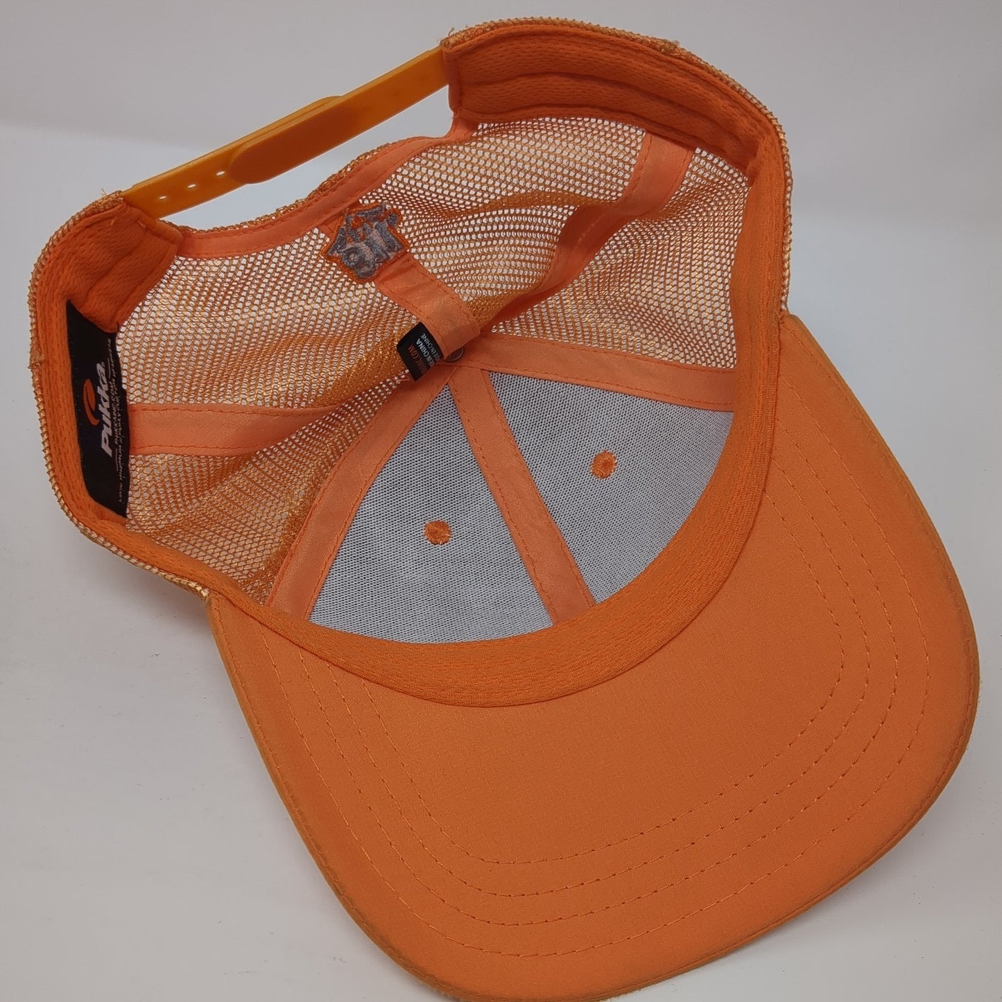 Marathon Pipe Line Snapback trucker Hat Orange OS Adjustable Mesh Back Pukka