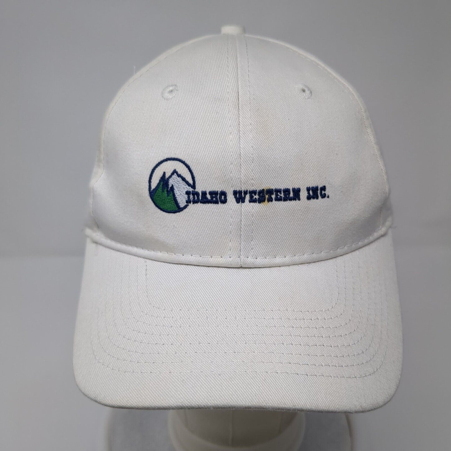 Idaho Western Inc. Strapback Hat White OS Adjustable Embroidered Port & Company