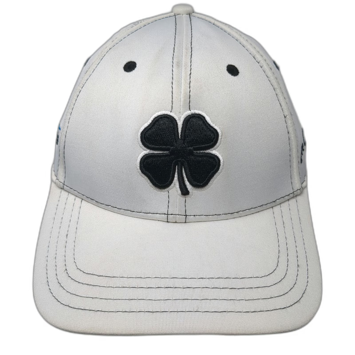 Black Clover Baseball Cap White OS Strapback Live Lucky ASG Clover Logo Hat