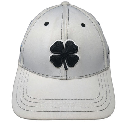Black Clover Baseball Cap White OS Strapback Live Lucky ASG Clover Logo Hat