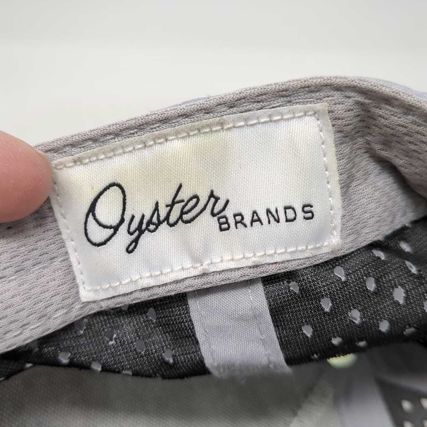 Oyster Brands Trucker Hat Gray One Size Snapback Rope Perf Golf Patch Breathable