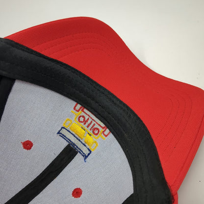 Philippines Jeepney Baseball Cap Red One Size Textured Embroidered Slideback Hat