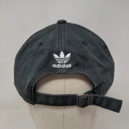 Adidas Slideback Hat Black One Size Adjustable Embroidered Trefoil 6 Panel