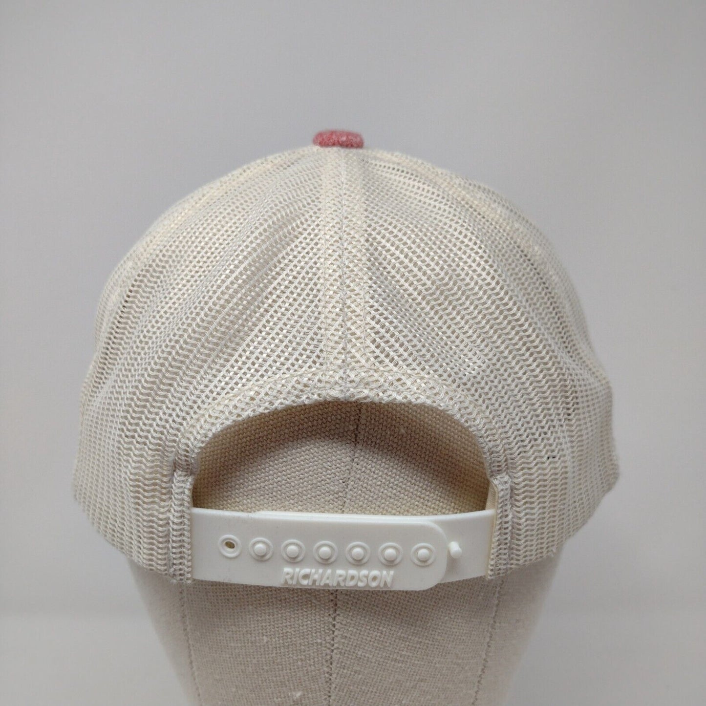 ID Golf Snapback Trucker Hat Red M/L Adjustable Mesh Back 6 Panel Richardson