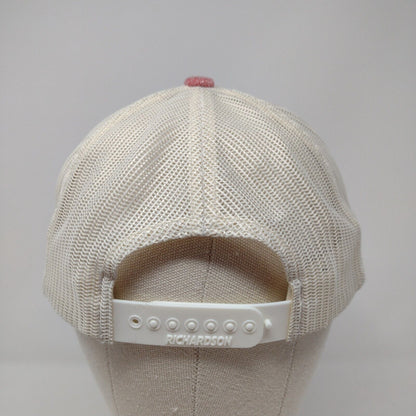 ID Golf Snapback Trucker Hat Red M/L Adjustable Mesh Back 6 Panel Richardson