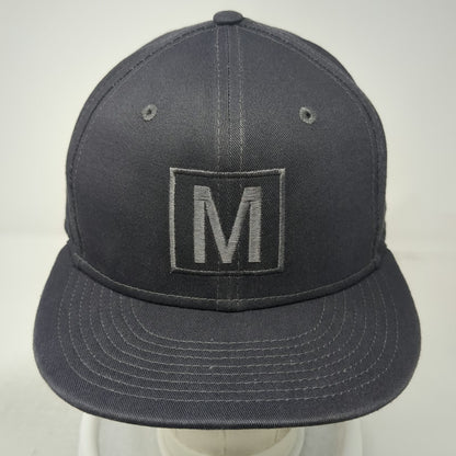 New Era Snapback Gray One Size Hat Method Studio M Logo 9FIFTY Cotton Flat Brim