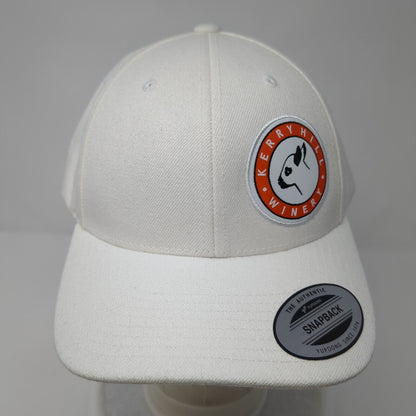 Kerry Hill Winery Snapback Hat White One Size Adjustable Yupoong