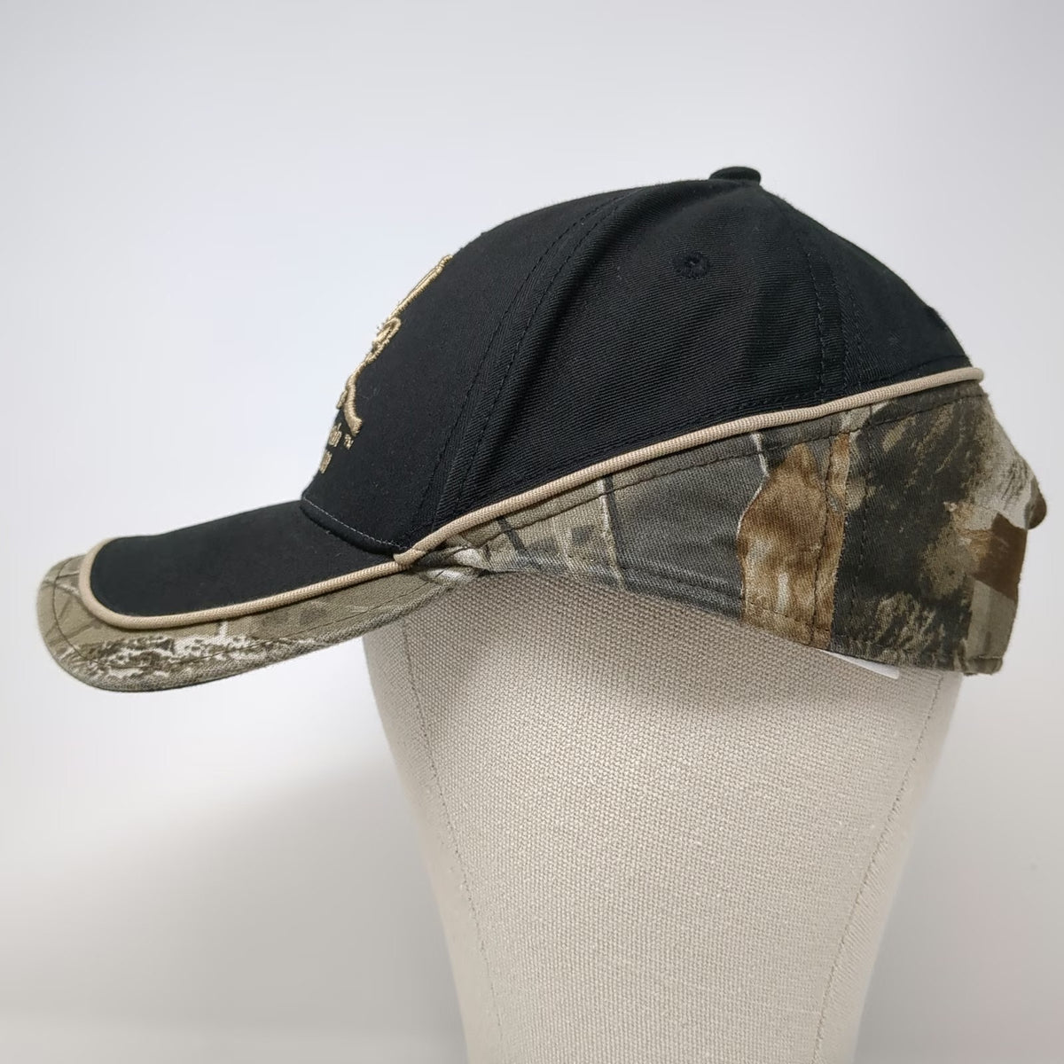 Rocky Mountain Elk Foundation Baseball Cap Black Camo One Size Strapback Hat