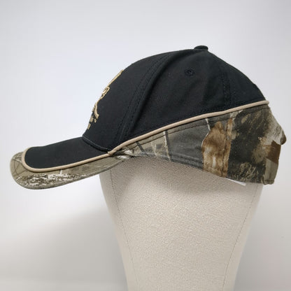 Rocky Mountain Elk Foundation Baseball Cap Black Camo One Size Strapback Hat