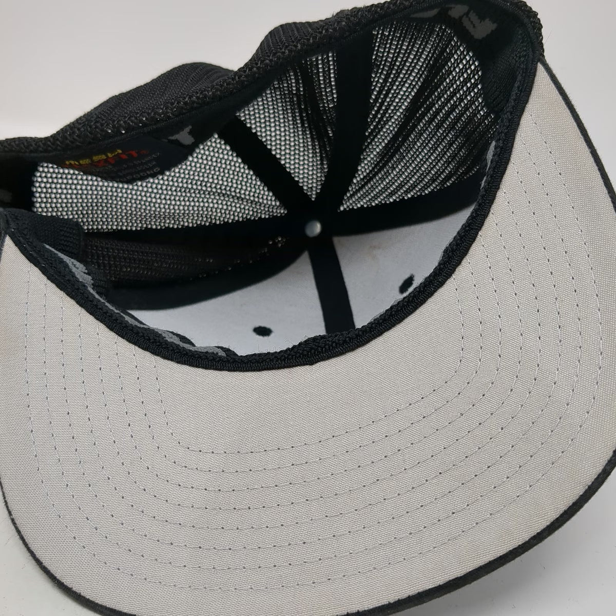 Flexfit Baseball Cap Black One Size Drink Local Brew Beer Graphic Mesh Back Hat