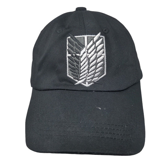 Attack On Titan Slideback Hat Black One Size Embroidered Adjustable