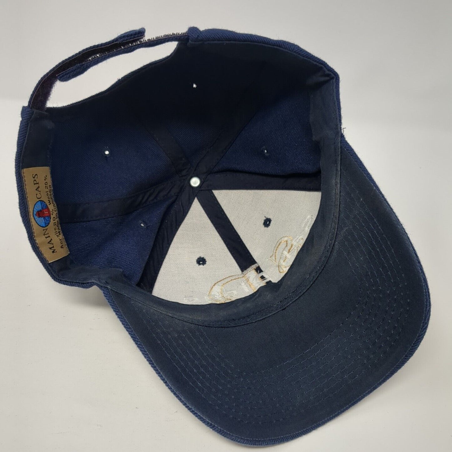 San Diego Strapback Hat Blue One Size Adjustable Embroidered Main Caps