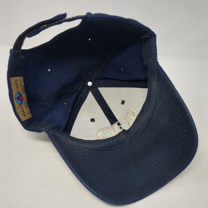 San Diego Strapback Hat Blue One Size Adjustable Embroidered Main Caps