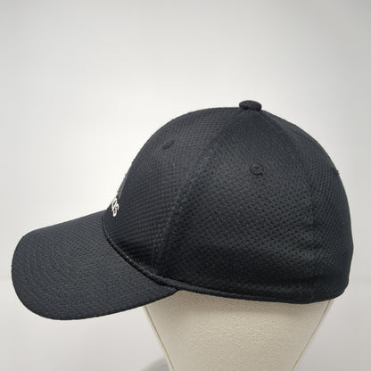 Adidas Fitted Hat Black Embroidered Logo A-Flex Size S/M Polycotton