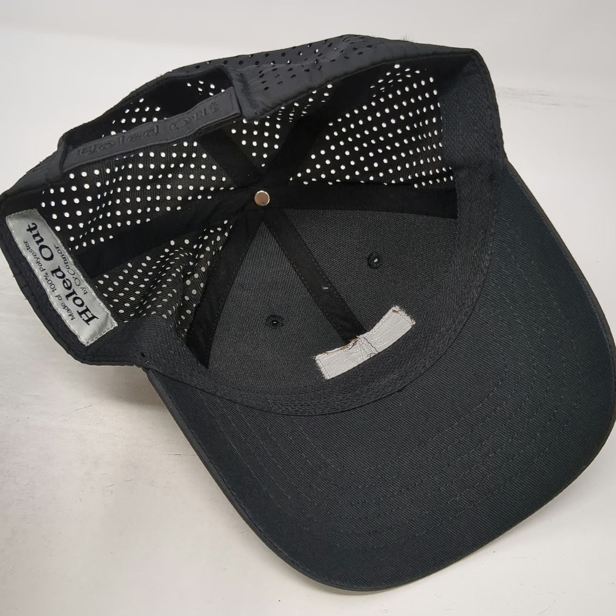 Holed Out Baseball Cap Black One Size Shaker Hills Golf Course Leather Patch Hat