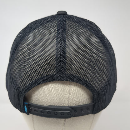 Surfing Blue Pig Snapback Mesh Back Trucker Hat Black One Size Adjustable
