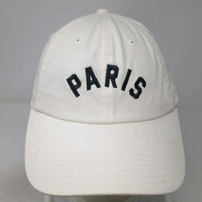 American Needle Baseball Cap White One Size Paris Embroidered Cotton Buckle Hat