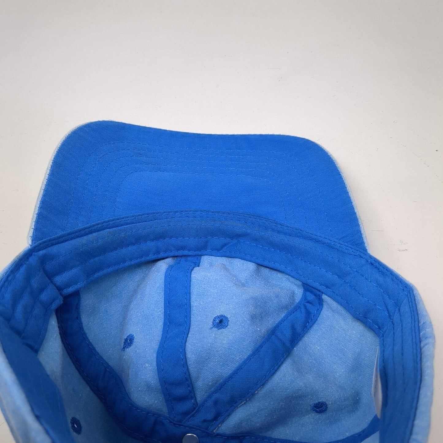Unbranded Strapback Hat Blue One Size Solid Blank Adjustable 6 Panel