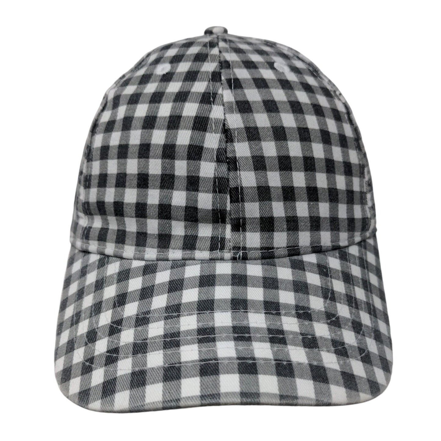 Unbranded Strapback Hat Multicolor OSFM Adjustable Gingham Vented Holes