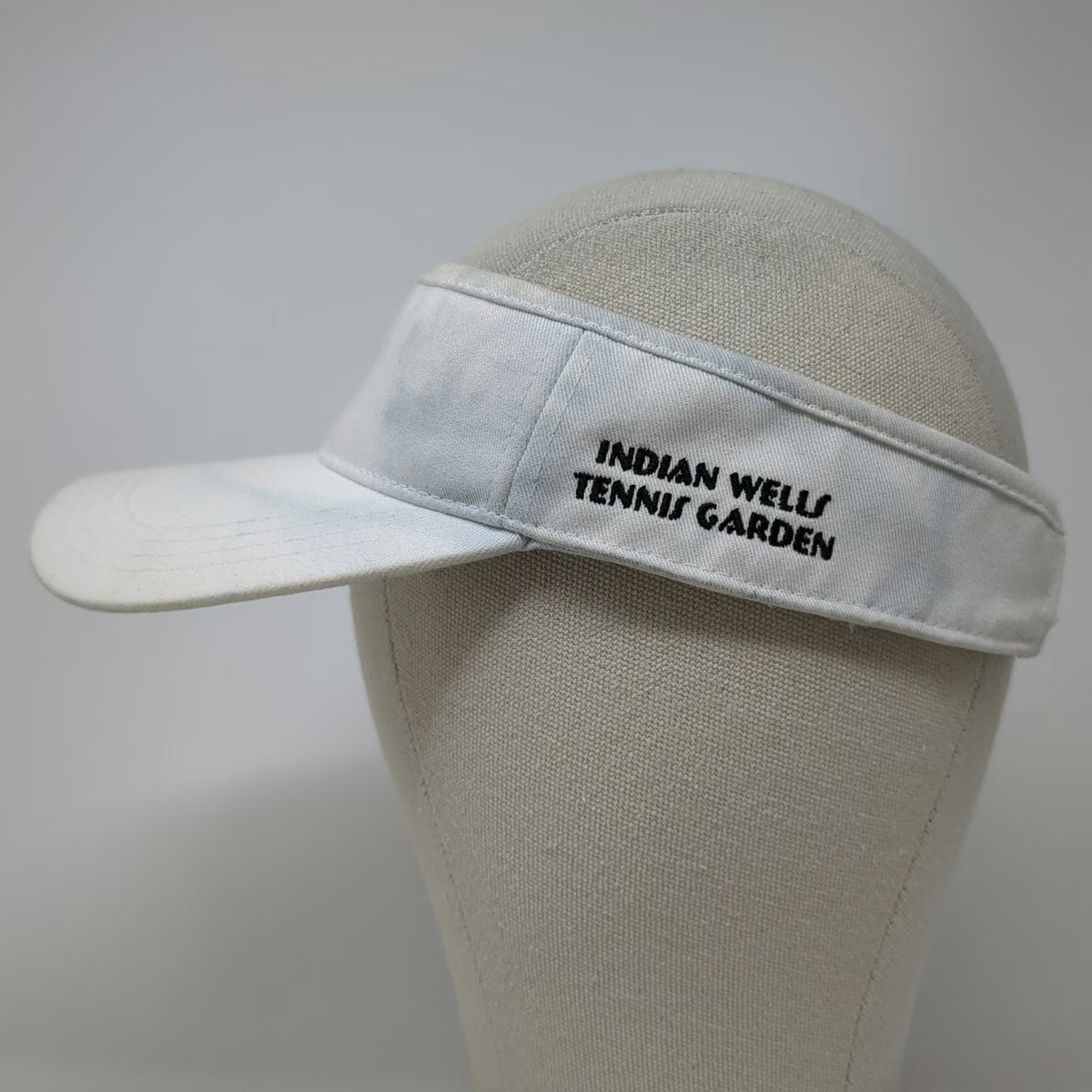 American Needle Visor White One Size Indian Wells Tennis Garden Strapback Hat