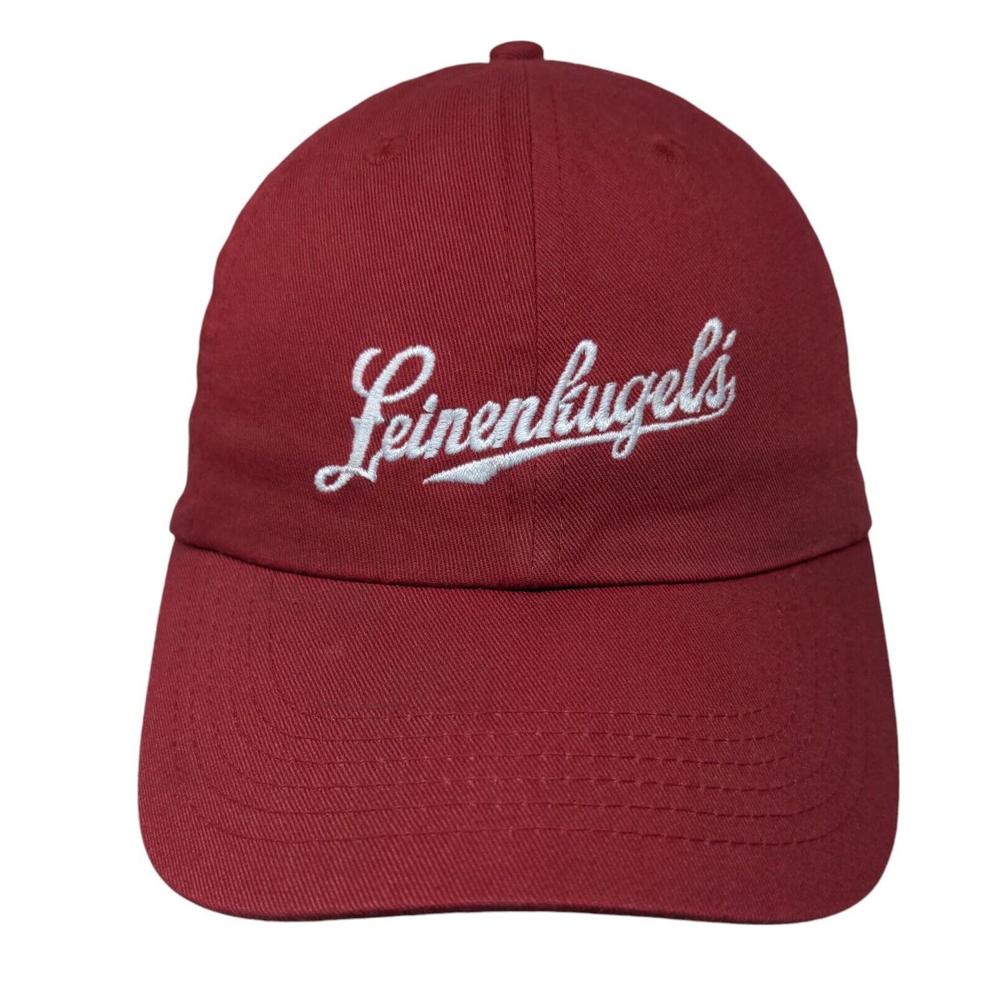 Leinenkugel's Slideback Hat Red One Size Adjustable Embroidered Vented Holes