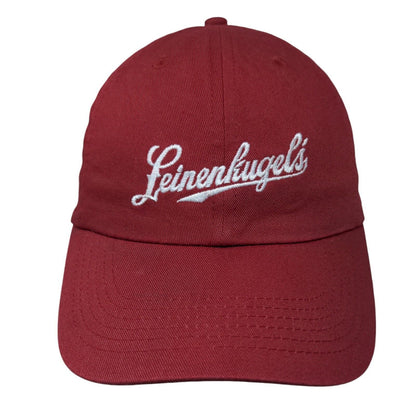 Leinenkugel's Slideback Hat Red One Size Adjustable Embroidered Vented Holes