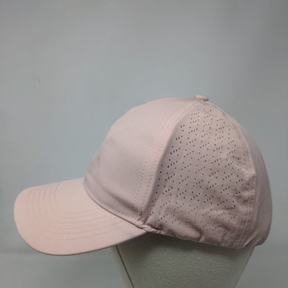 Gaiam Strapback Hat Pink One Size Adjustable Laser Cut Solid 6 Panel