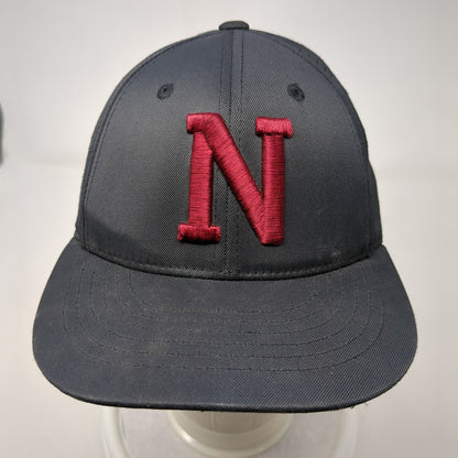 Letter N Fitted Hat Black XS Embroidered Flexfit Pacific Headwear