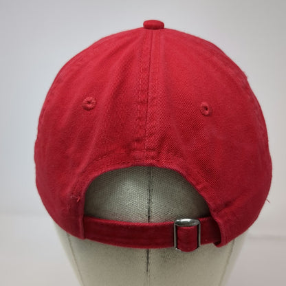 Disney Minnie Mouse Embroidered Baseball Cap Red One Size Slideback Hat Strap