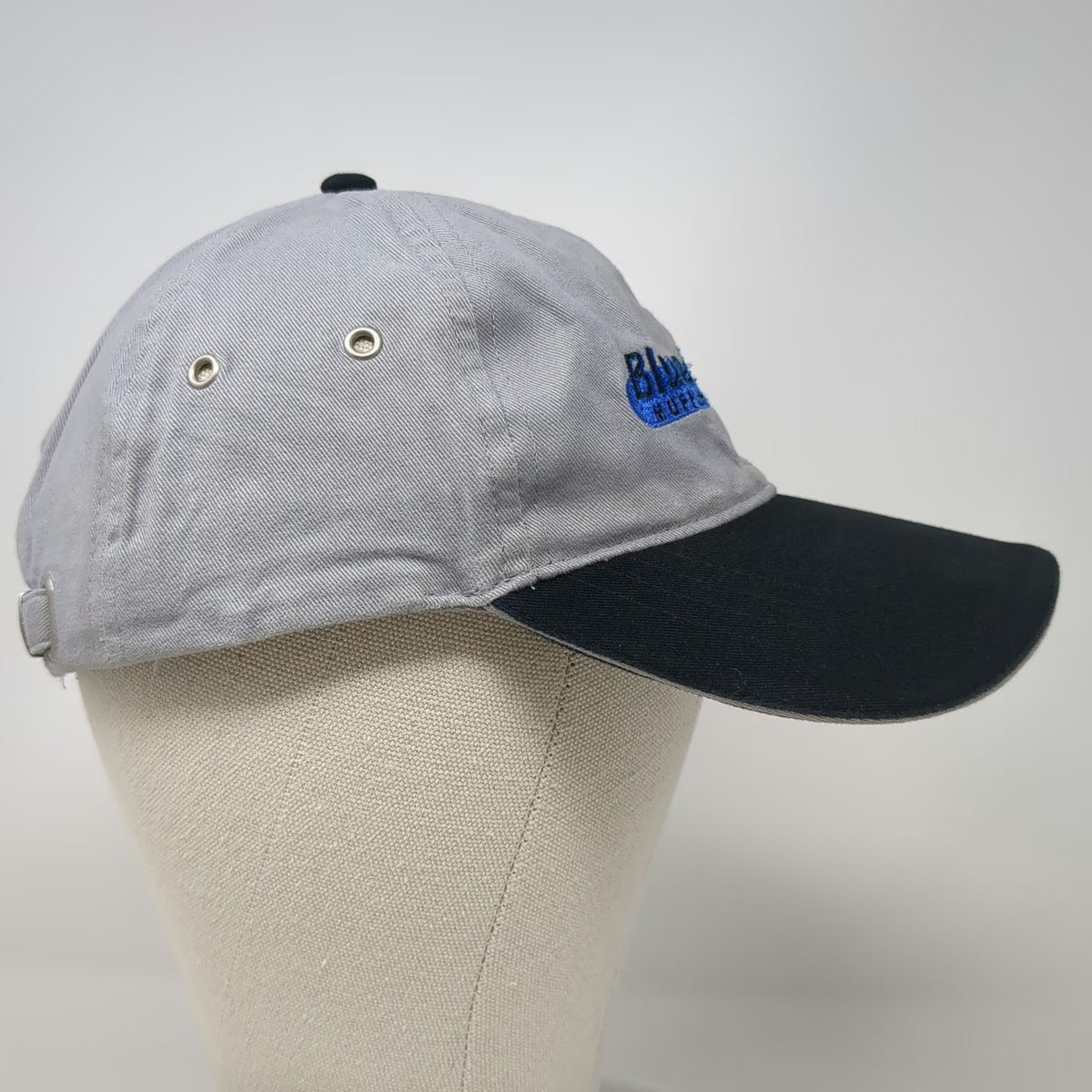 AMC Blue Flame Muffler Centers Logo Hat Gray One Size Baseball Cap Slideback