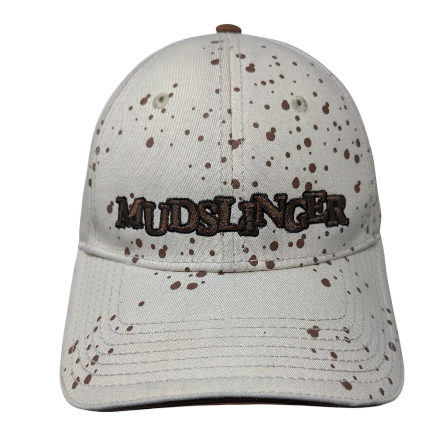 Mudslinger Slideback Hat Tan OSFA Adjustable Embroidered 6 Panel Jeep Workwear