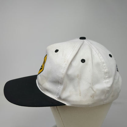 Headmost Snapback White One Size PNV Road Sign Logo Black Contrast Brim Hat