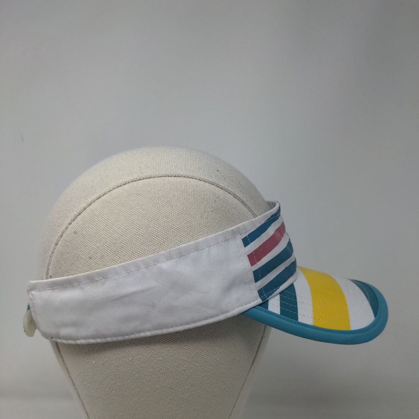 Slazenger Men's Strapback Sun Visor Cap Hat Multicolor Striped OS Embroidered